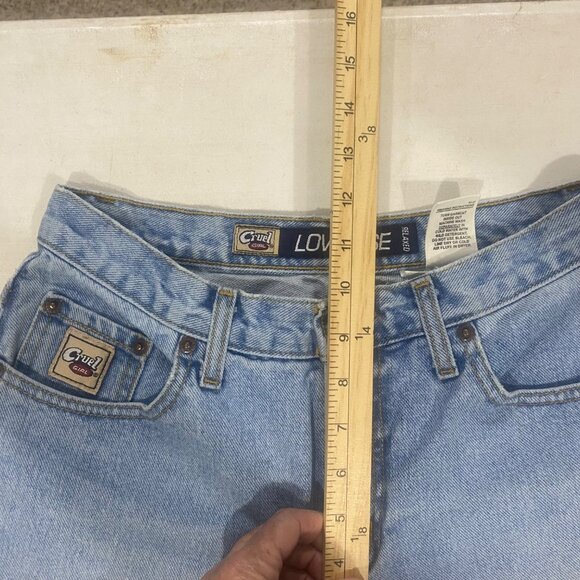 Cruel Girl Womens Low Rise Relaxed Fit Jeans Size 9 Long 100% Cotton Light Wash - Picture 8 of 11